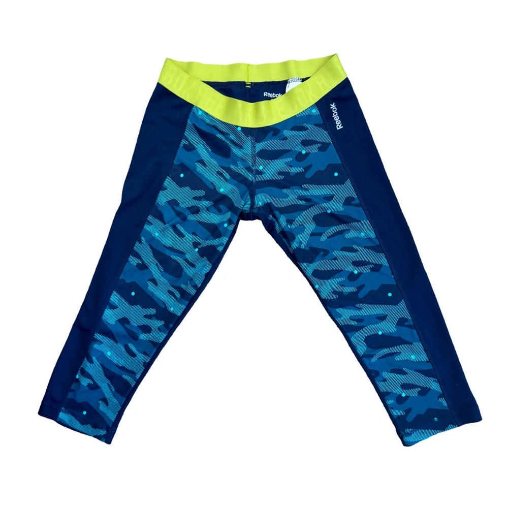 REEBOK PLAYDRY Blue Camouflage Leggings - 4 for $30